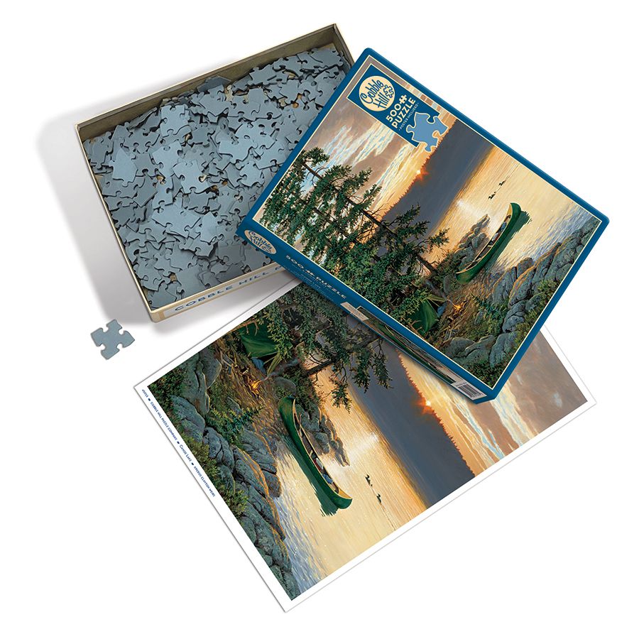 Canoe Lake, 500 Pieces, Cobble Hill | Puzzle Warehouse