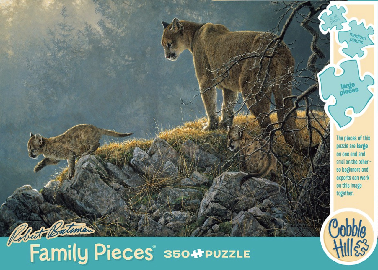 Excursion - Cougar and Kits Animals Jigsaw Puzzle