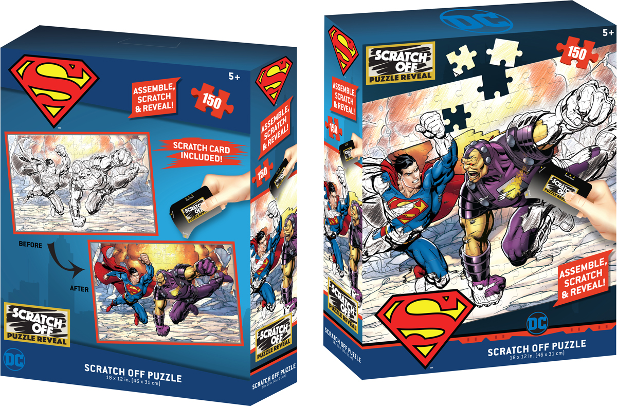 Scratch OFF Puzzle : DC Comics Superman & Mongul