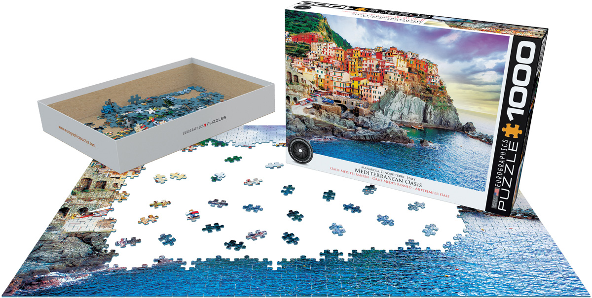 Cinque Terre,Manarola Italy - Mediterranean Oasis, 1000 Pieces ...