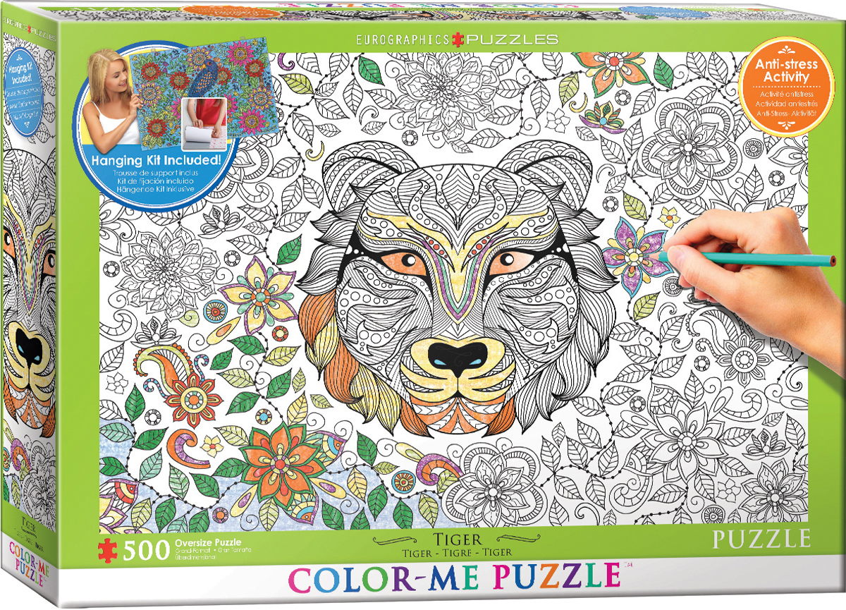 Tiger Color-Me Puzzle