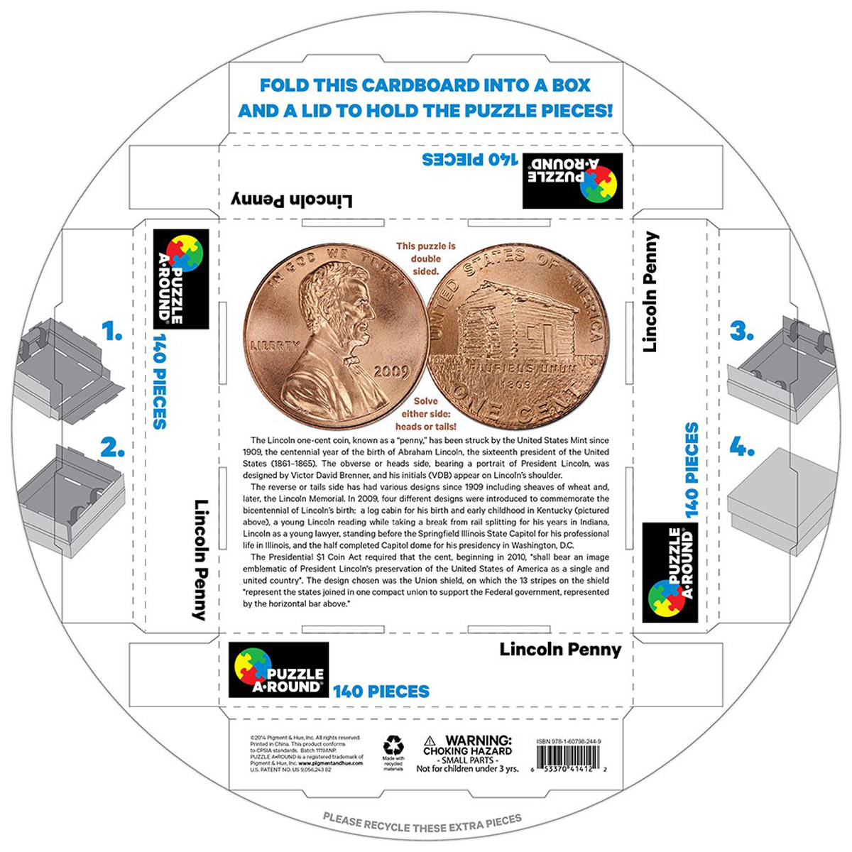 Lincoln Penny Puzzle A-Round