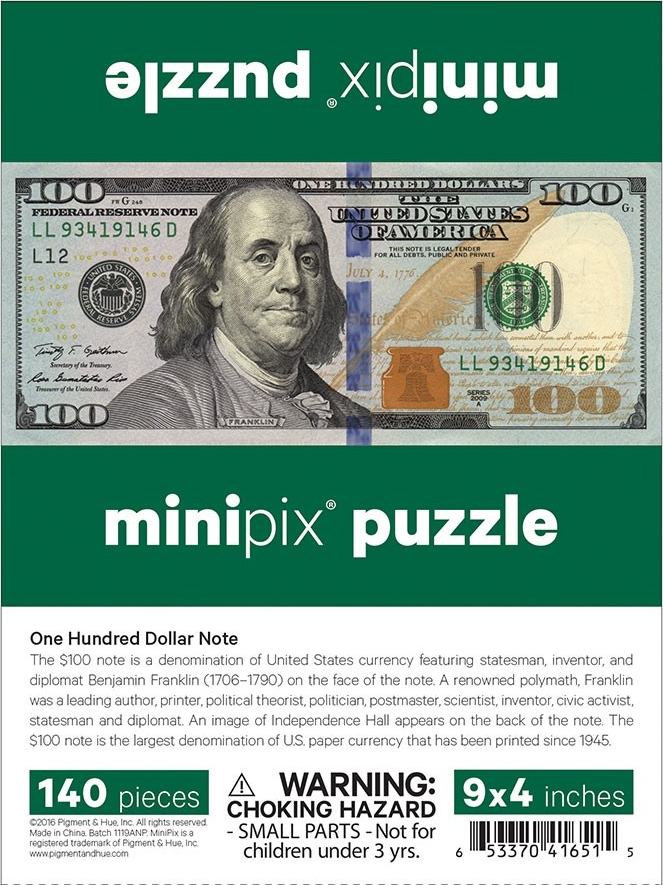 $100 Banknote MiniPix® Puzzle
