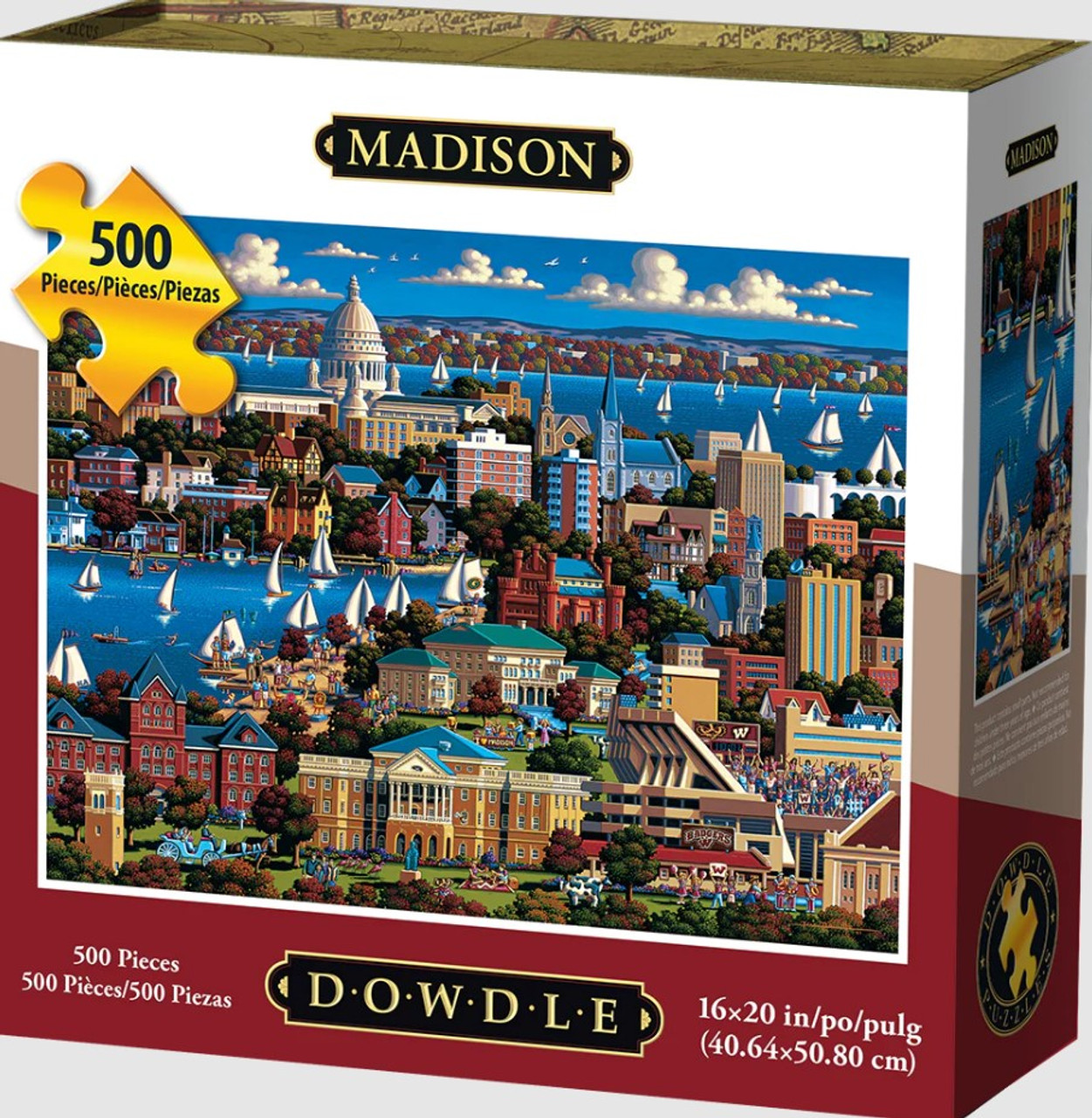 Madison, WI, 500 Pieces, Dowdle Folk Art | Puzzle Warehouse