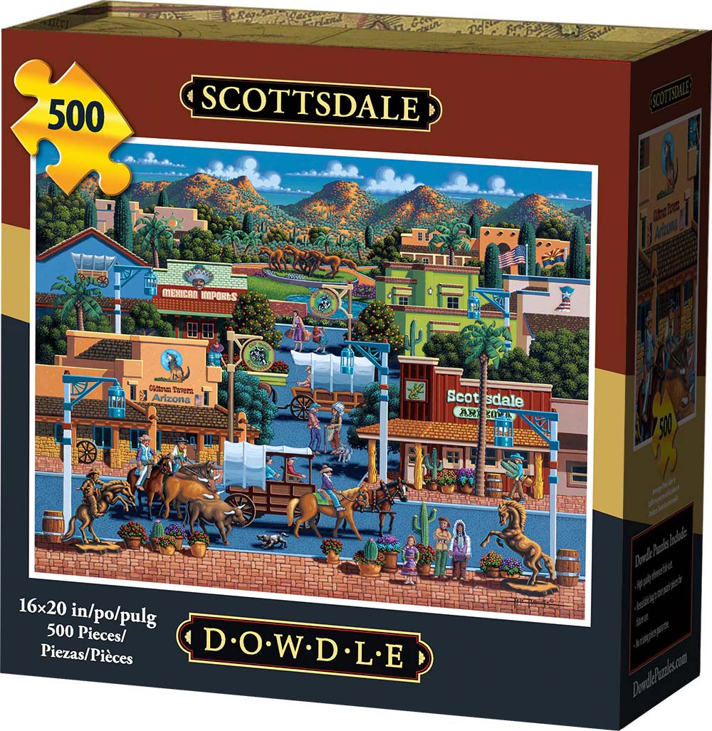 Scottsdale, 500 Pieces, Dowdle Folk Art | Puzzle Warehouse