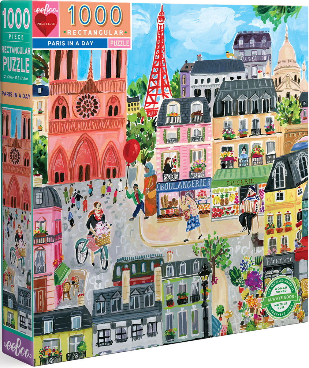 Paris in a Day, 1000 Pieces, eeBoo | Puzzle Warehouse