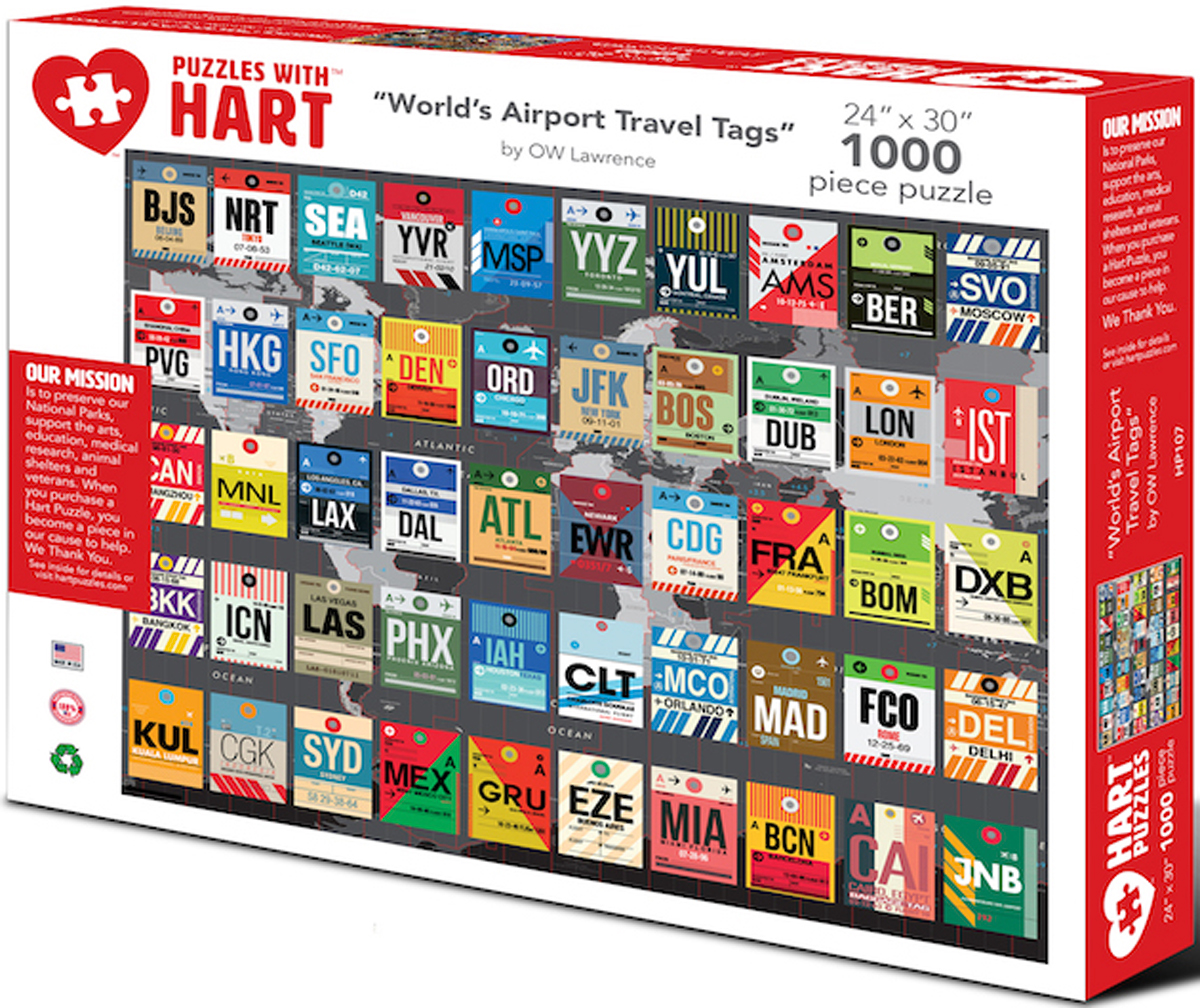World's Airport Luggage Tags