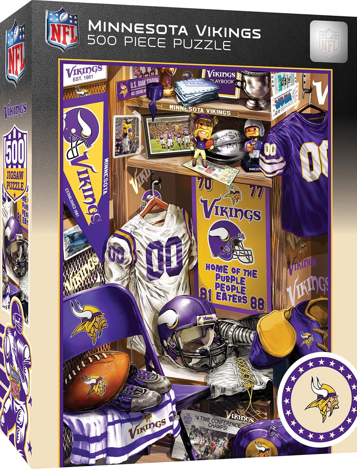 Minnesota Vikings NFL Locker Room, 500 Pieces, MasterPieces | Puzzle ...