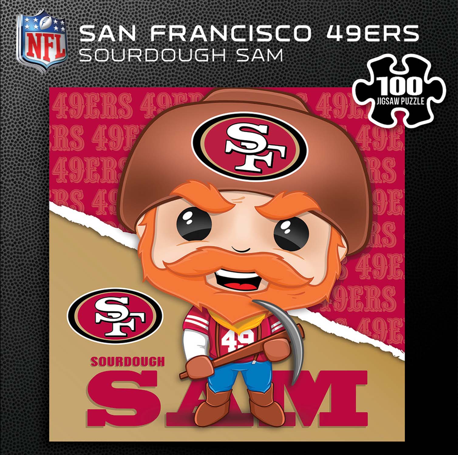 San Francisco 49ers NFL Mascot, 100 Pieces, MasterPieces | Puzzle Warehouse