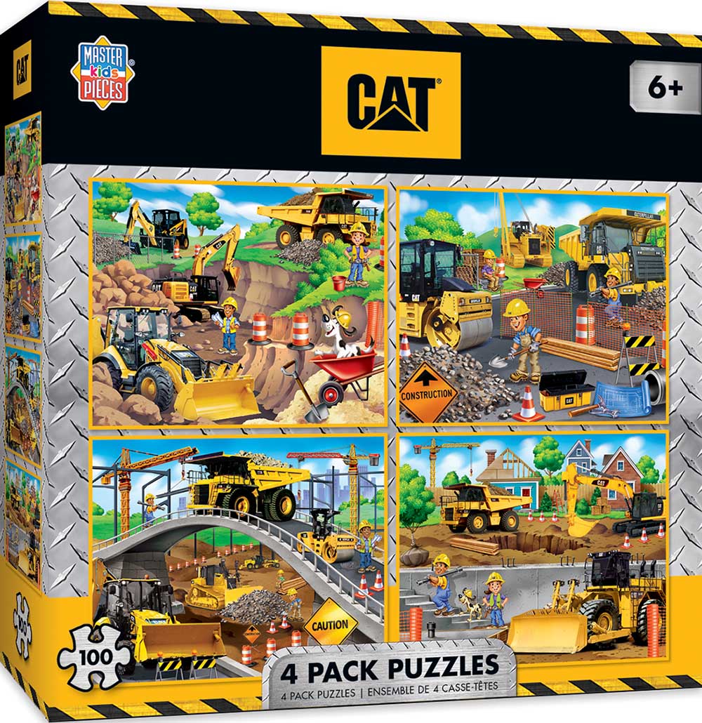 Caterpillar - 4-pack 100pc Puzzles - Scratch and Dent