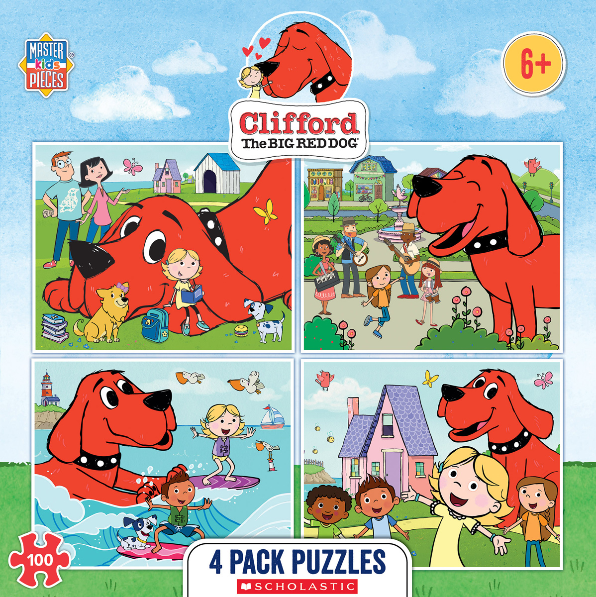 Clifford - 4-pack 100pc Puzzles