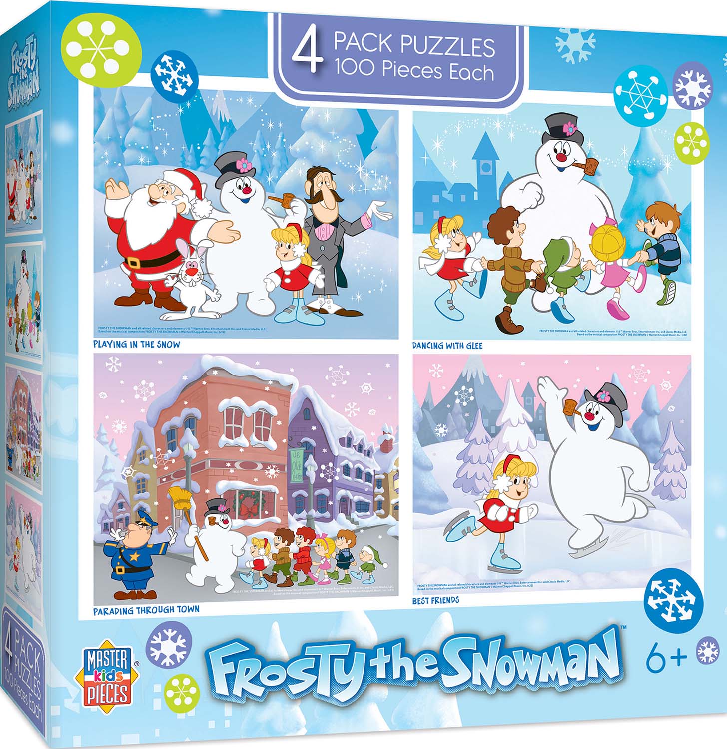 Frosty The Snowman 4 Pack 100 Pieces Masterpieces Puzzle Warehouse 