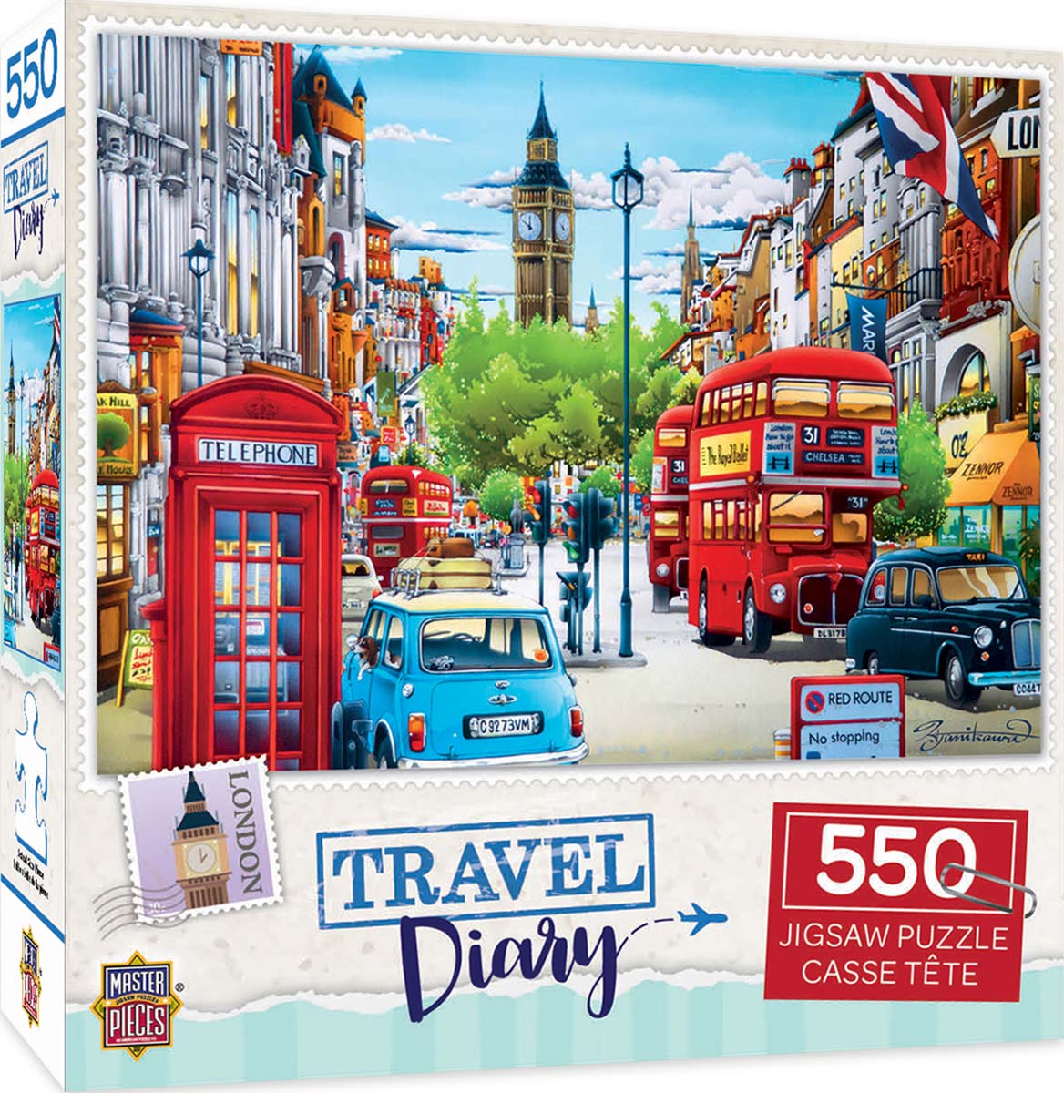 CEACO AROUND THE WORLD JIGSAW PUZZLE LONDON ENGLAND 550 PCS #2396-9 TRAVEL 
