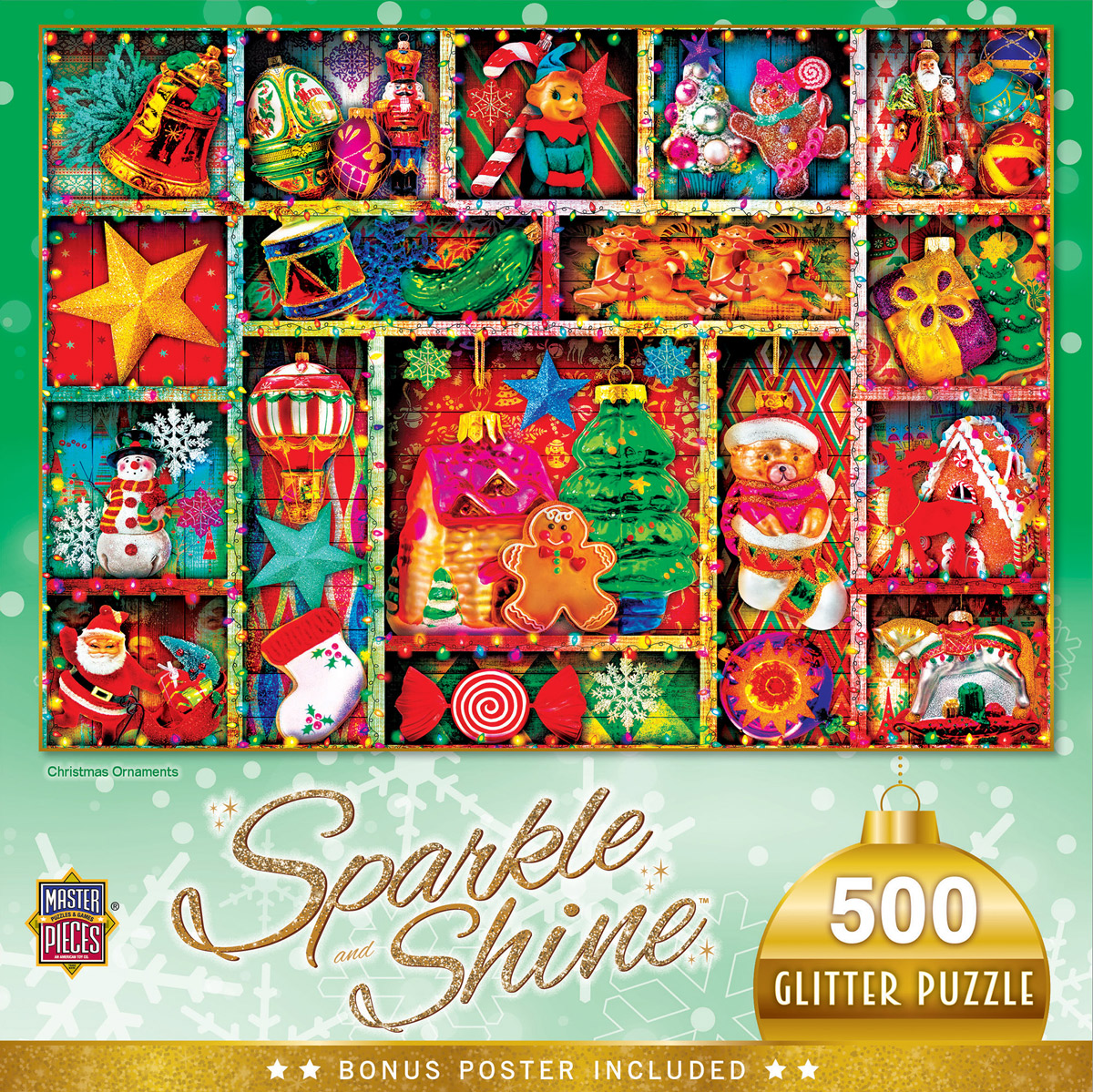 Christmas Ornaments Glitter Puzzle