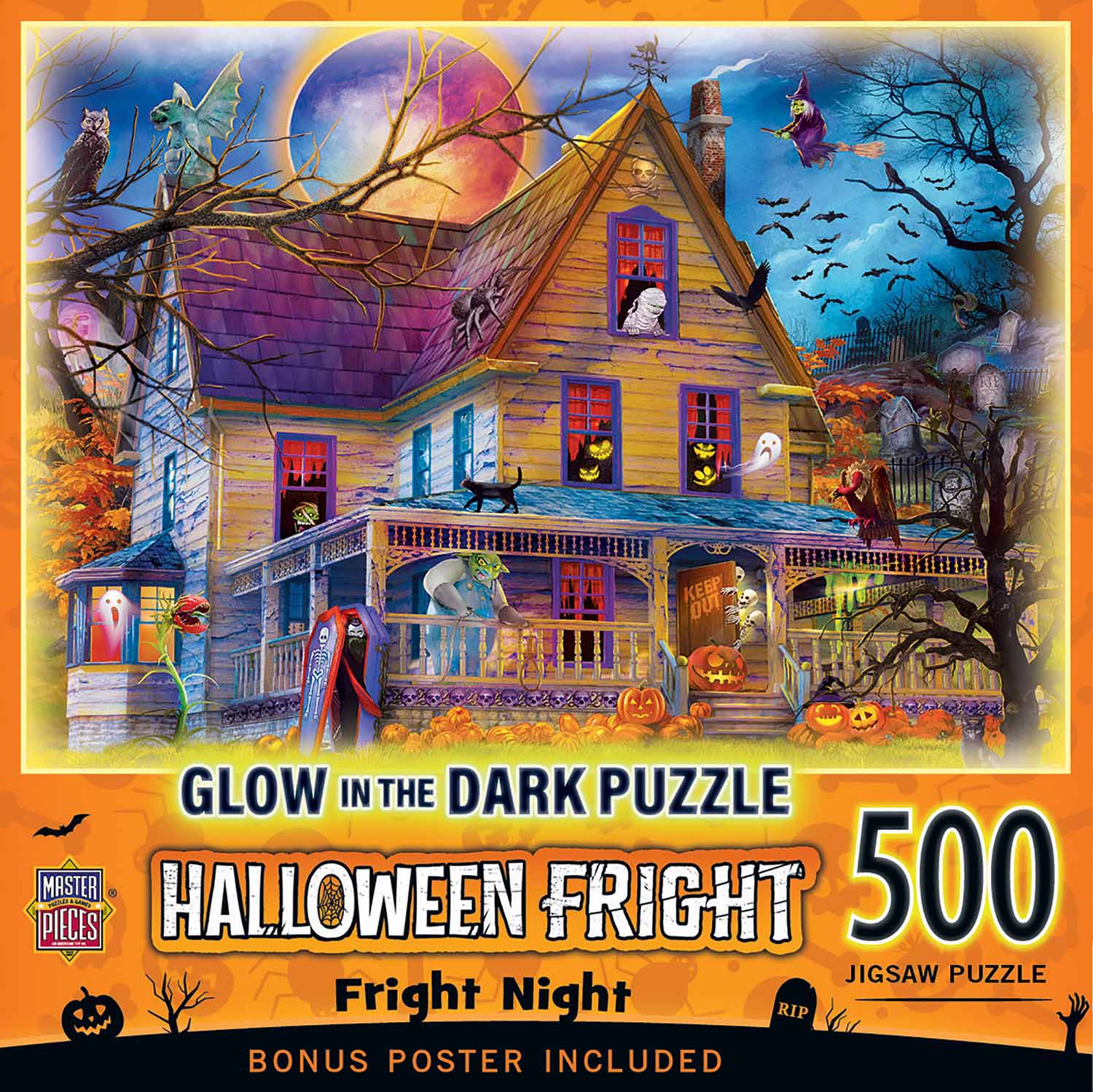 Fright Night , 500 Pieces, MasterPieces | Puzzle Warehouse