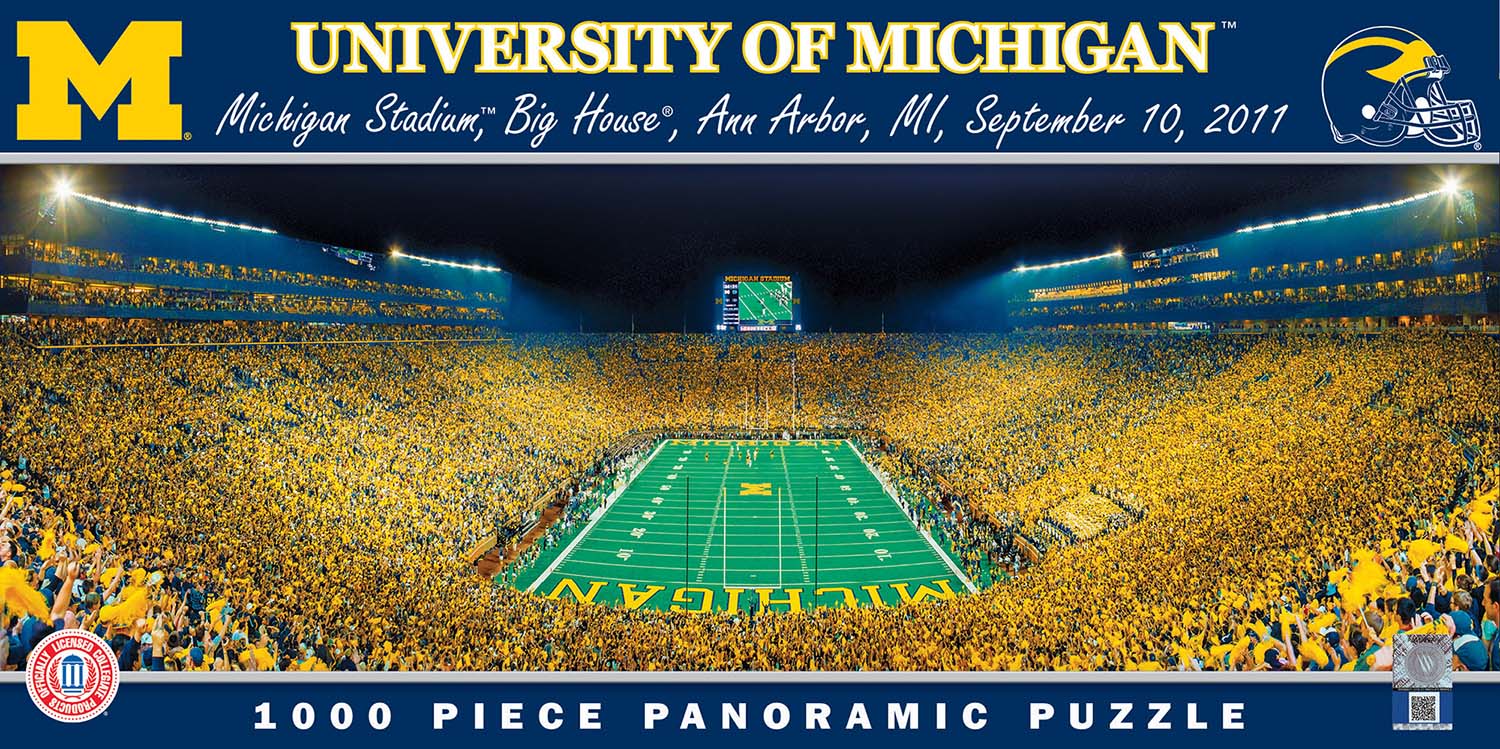 Michigan Wolverines NCAA Stadium Panoramics End View