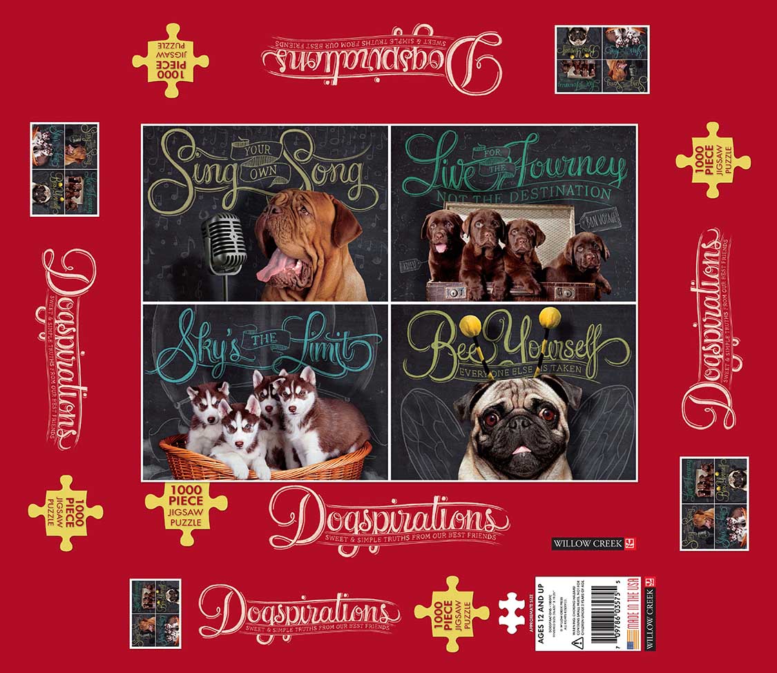 Dogspirations, 1000 Pieces, Willow Creek Press Puzzle Warehouse