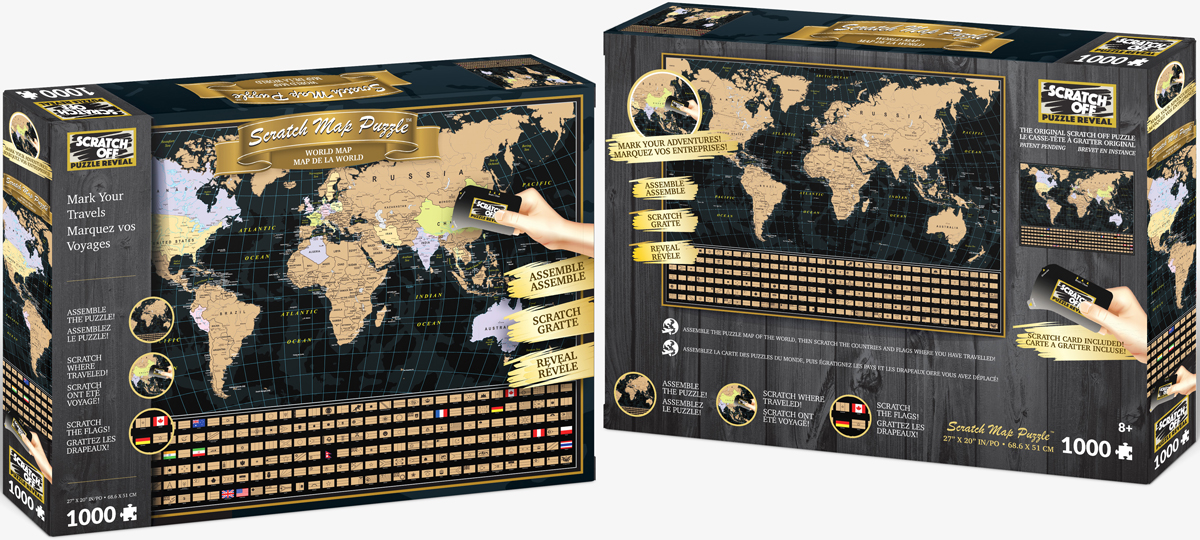 Scratch OFF Travel Puzzle: World Map