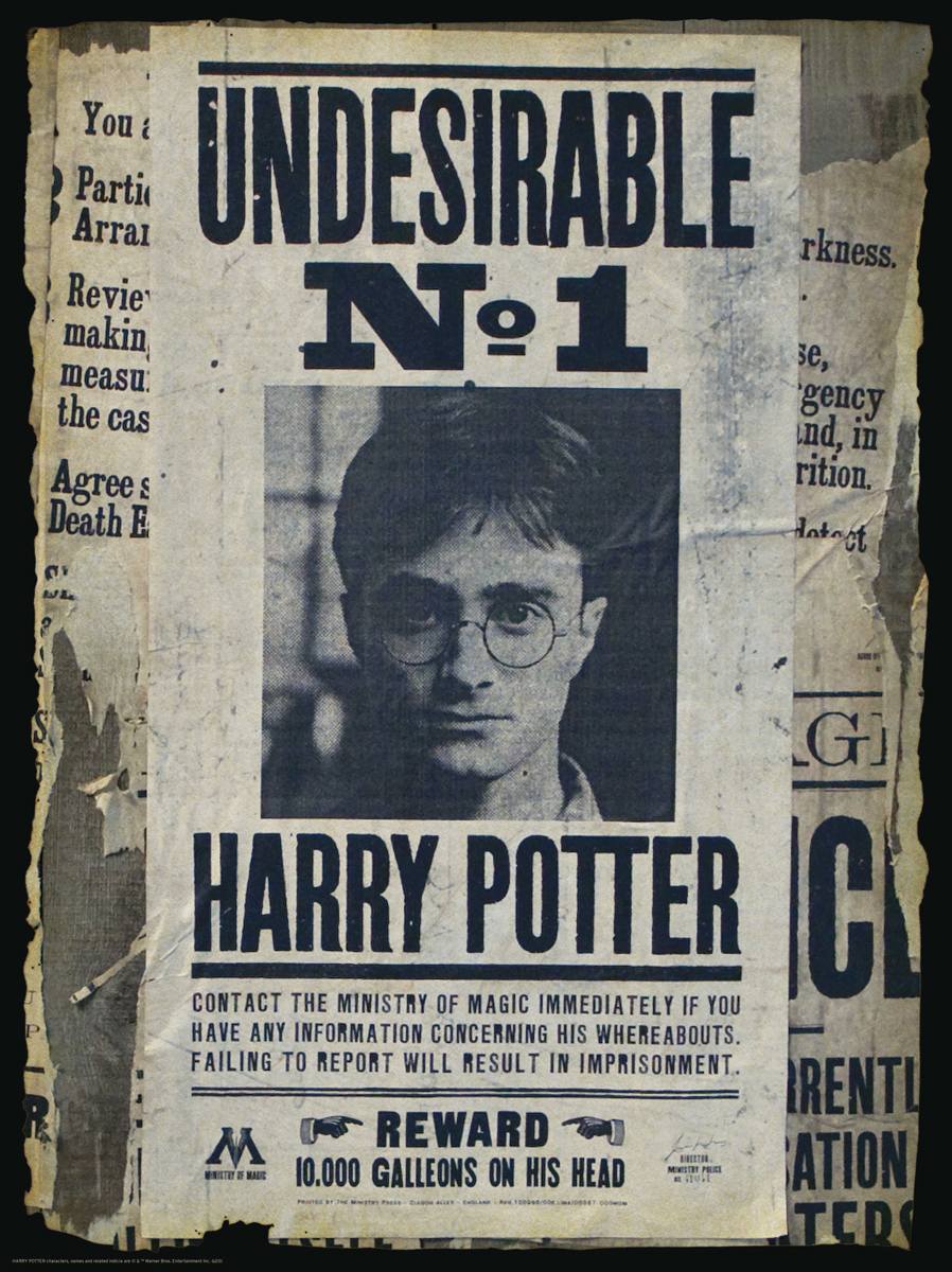 Scratch OFF Puzzle :  Harry Potter Wanted Poster