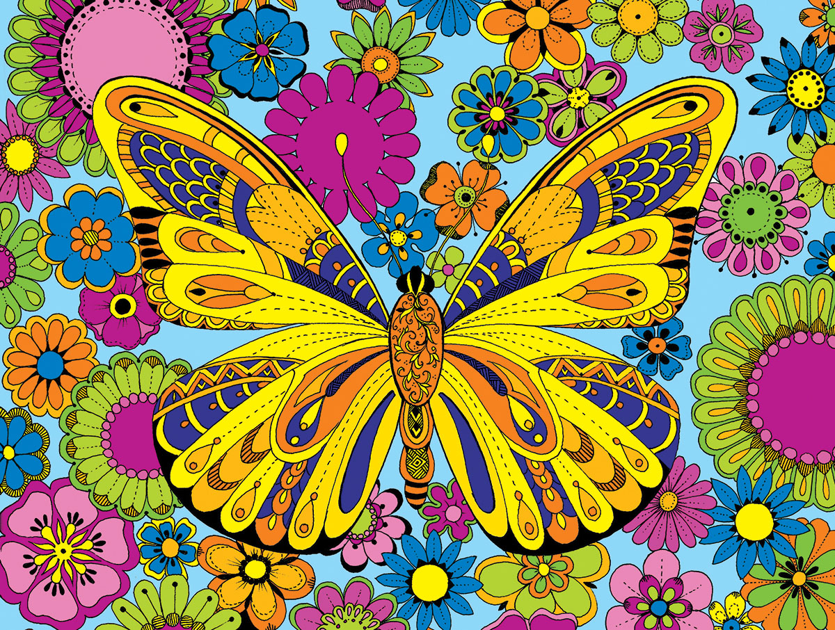 June Butterfly Coloring Puzzle