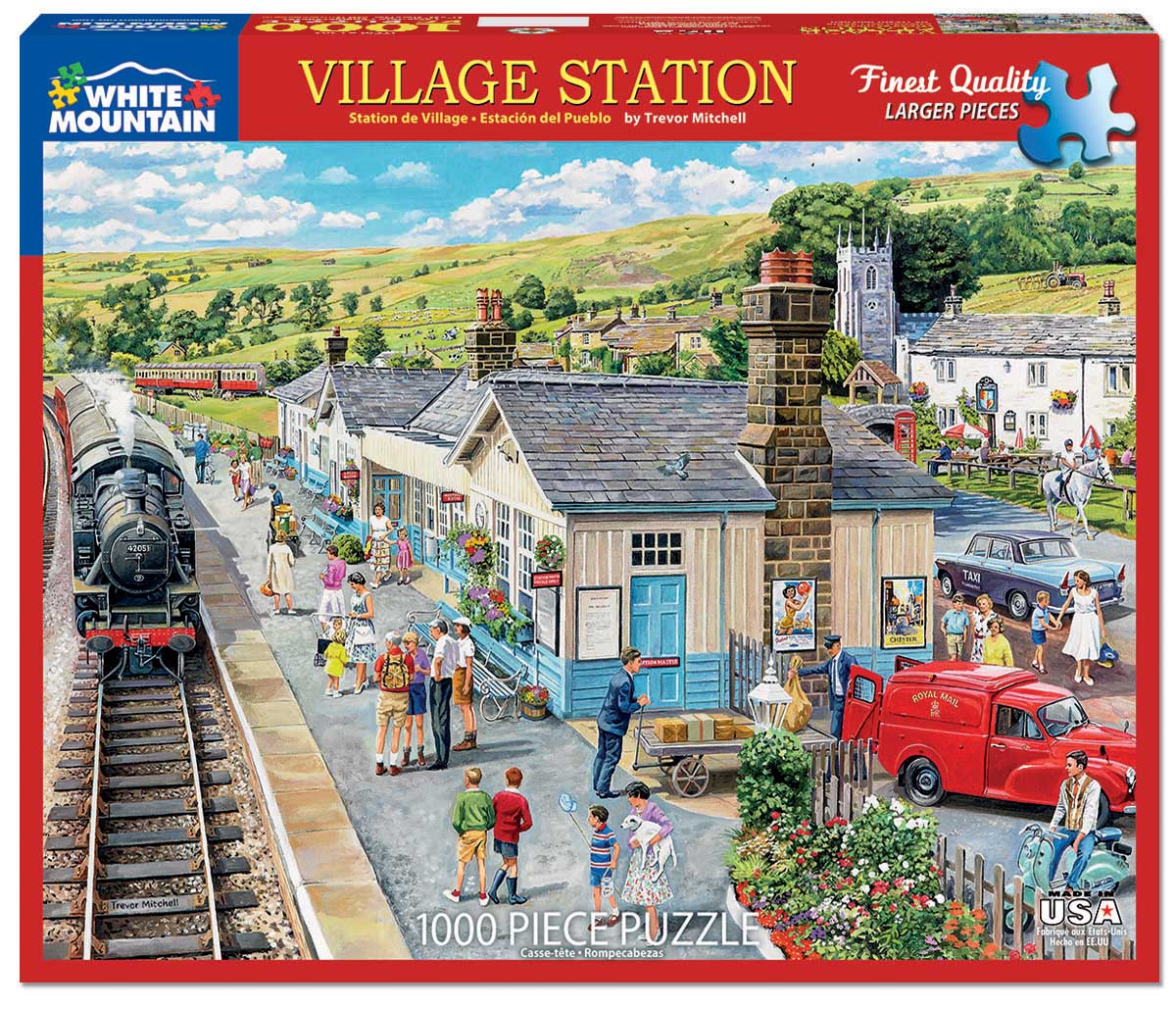 Ravensburger 100 large piece jigsaw puzzle THE COUNTRY STATION trains 
