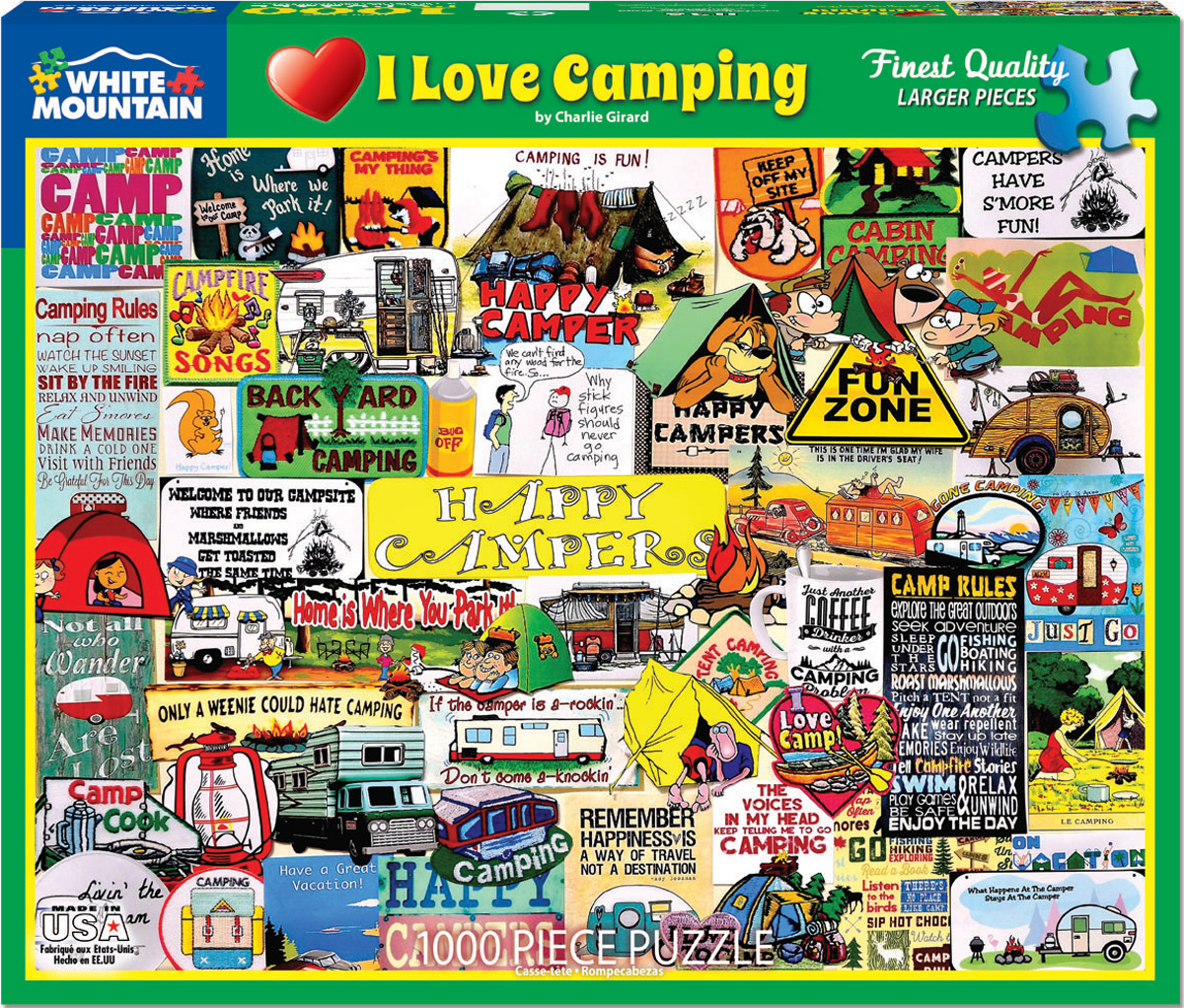 Happy Campers 1000pc Puzzle White Mountain Puzzles 