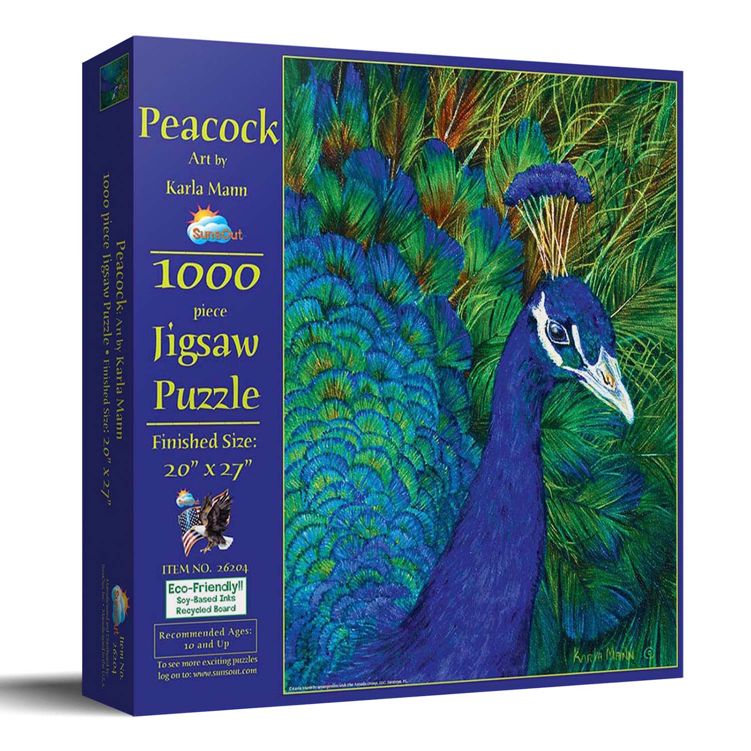 Peacock, 1000 Pieces, SunsOut | Puzzle Warehouse