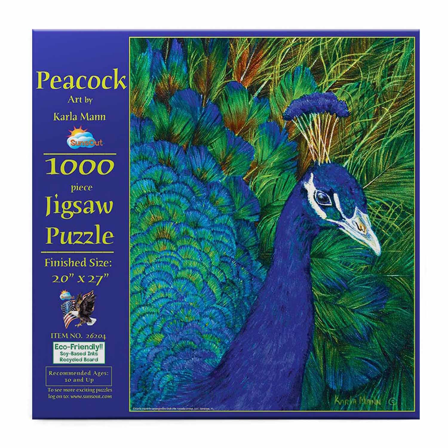 Peacock, 1000 Pieces, SunsOut | Puzzle Warehouse