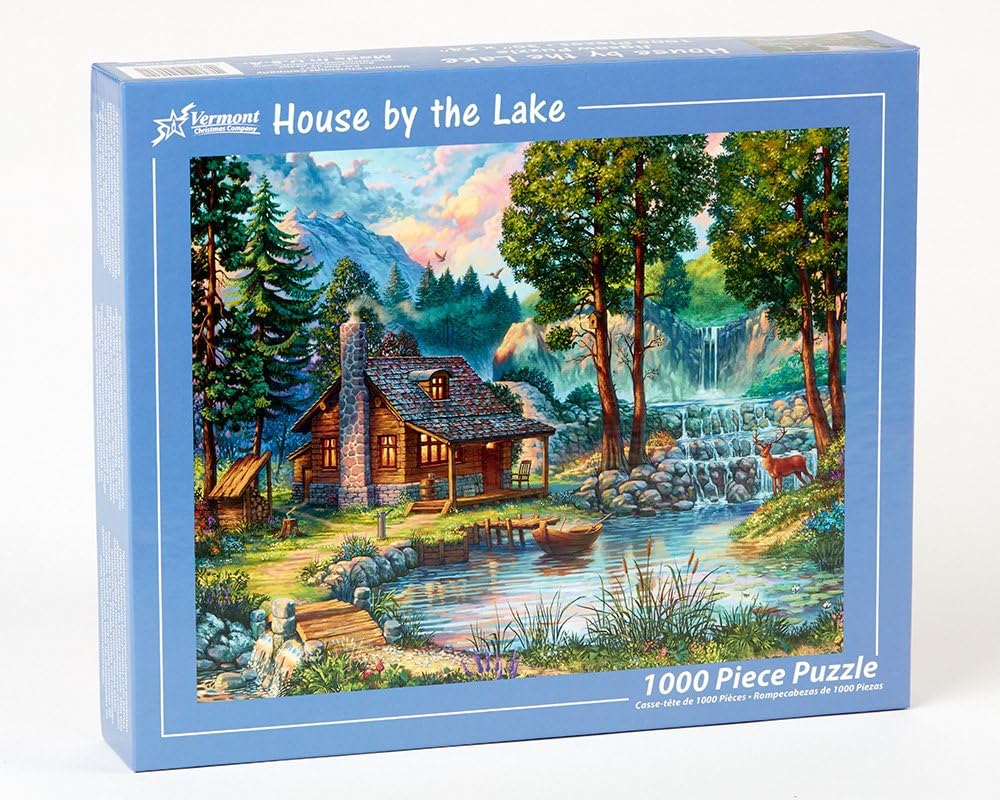 House by the Lake, 1000 Pieces, Vermont Christmas Company | Puzzle ...