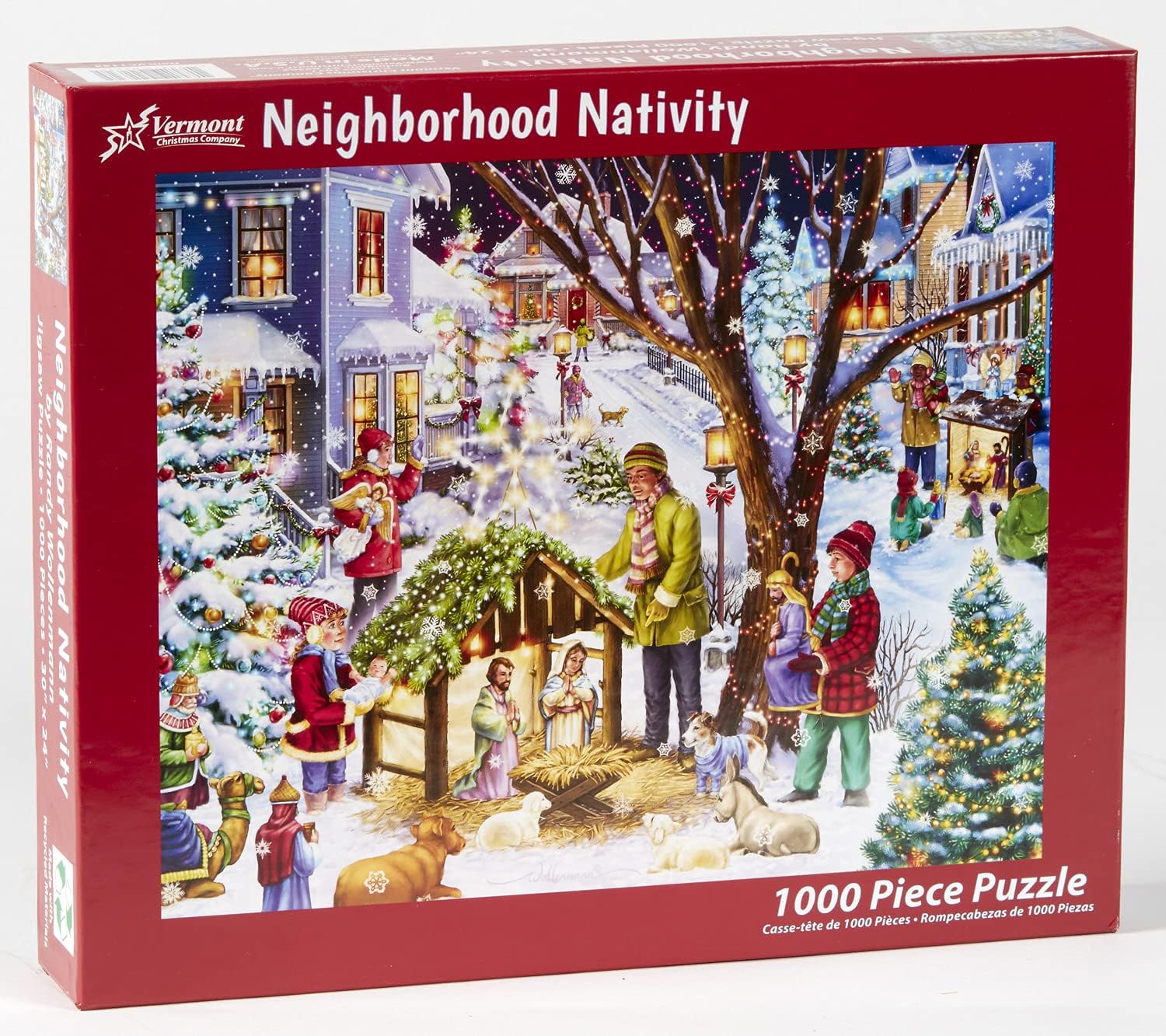 Neighborhood Nativity, 1000 Pieces, Vermont Christmas Company | Puzzle ...