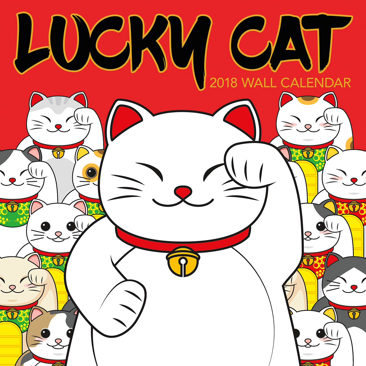 Lucky Cat 2018 Wall Calendar, Aquarius Puzzle Warehouse