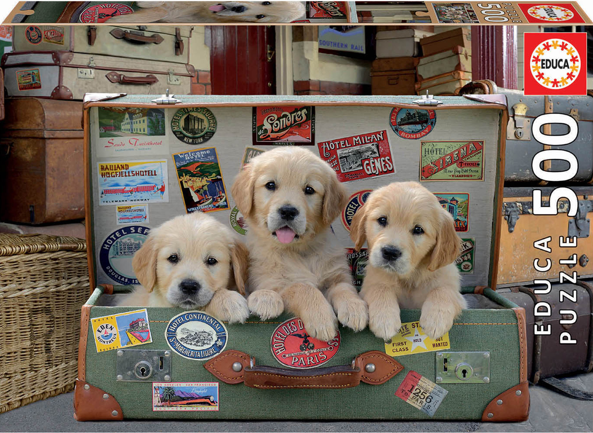Puppies in the Luggage