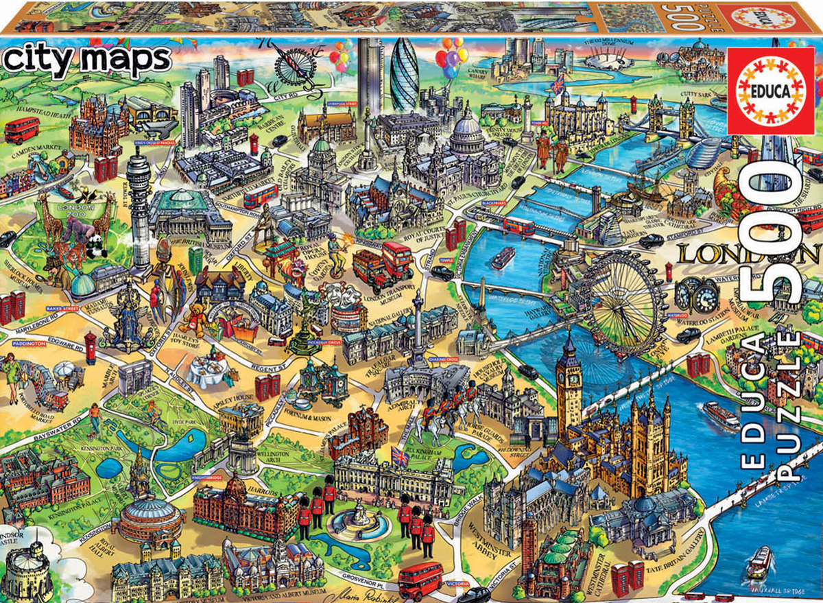 Educa Map of London Jigsaw Puzzle 500 Pieces 