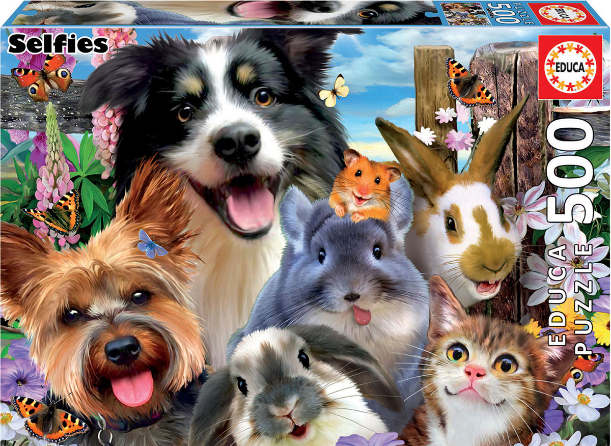 DOGS SELFIE 500 PIECES PUZZLE Jigsaw Toy Game Adult Family Girls Animals 