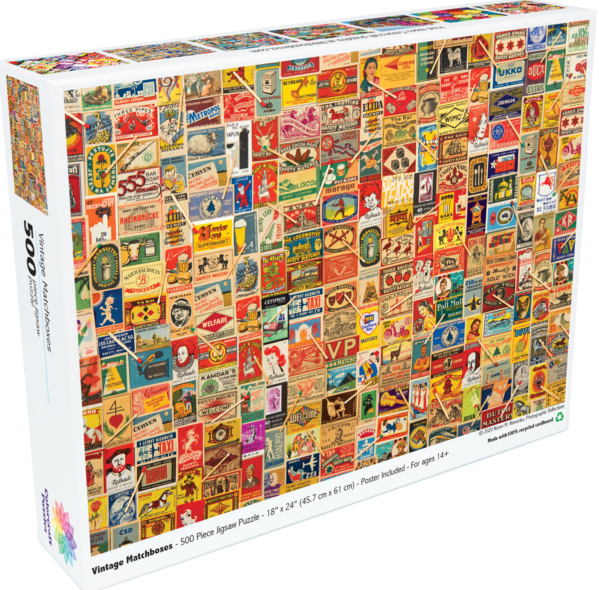 Vintage Matchboxes, 500 Pieces, Colorcraft | Puzzle Warehouse