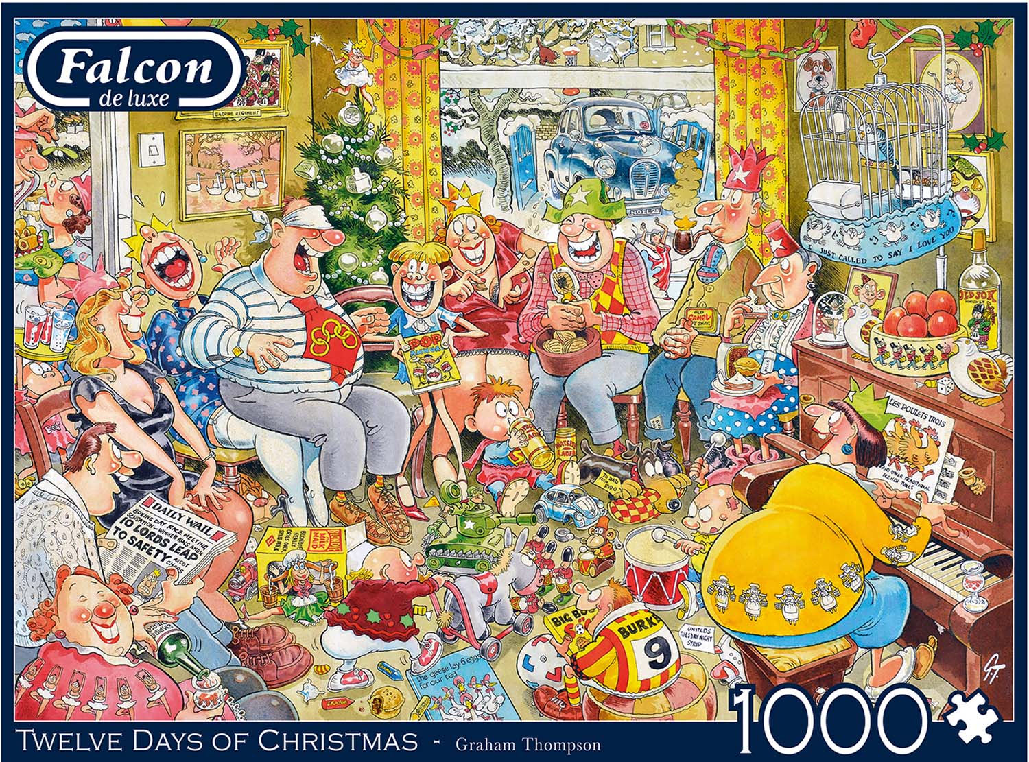 Twelve Days of Christmas, 1000 Pieces, Falcon Puzzle Warehouse