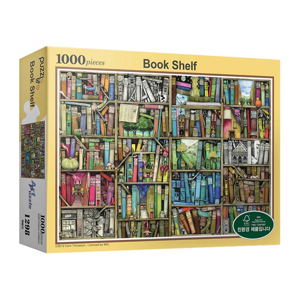 Book Shelf, 1000 Pieces, Puzzlelife | Puzzle Warehouse