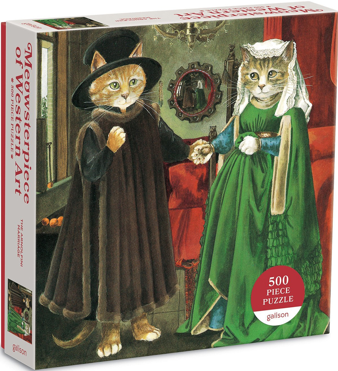 The Arnolfini Marriage Meowsterpiece of Western Art 500 Piece Jigsaw Puzzle