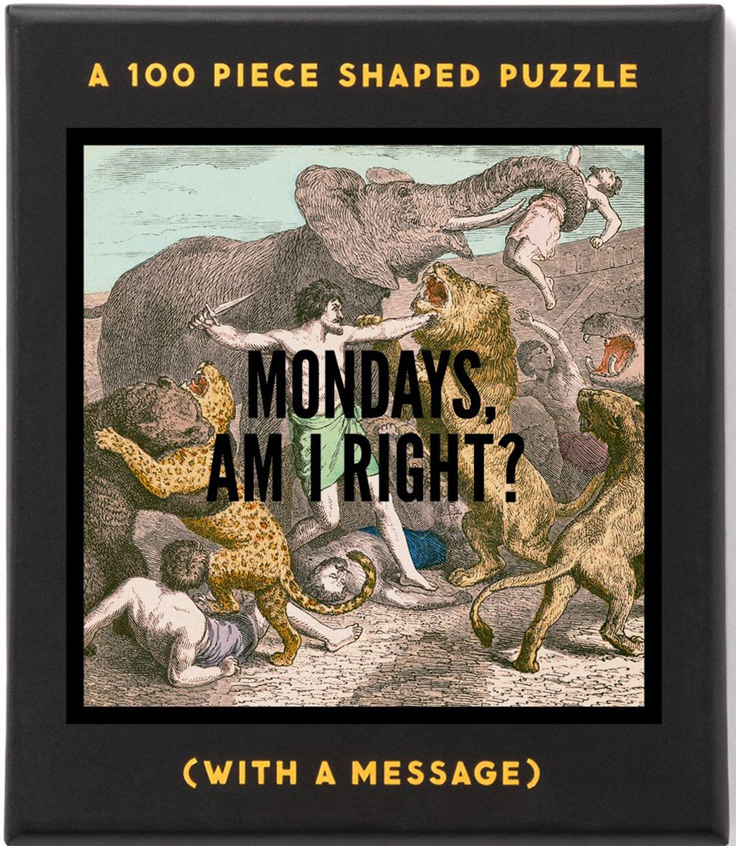 Mondays, Am I Right? 100 Piece Mini Shaped Puzzle