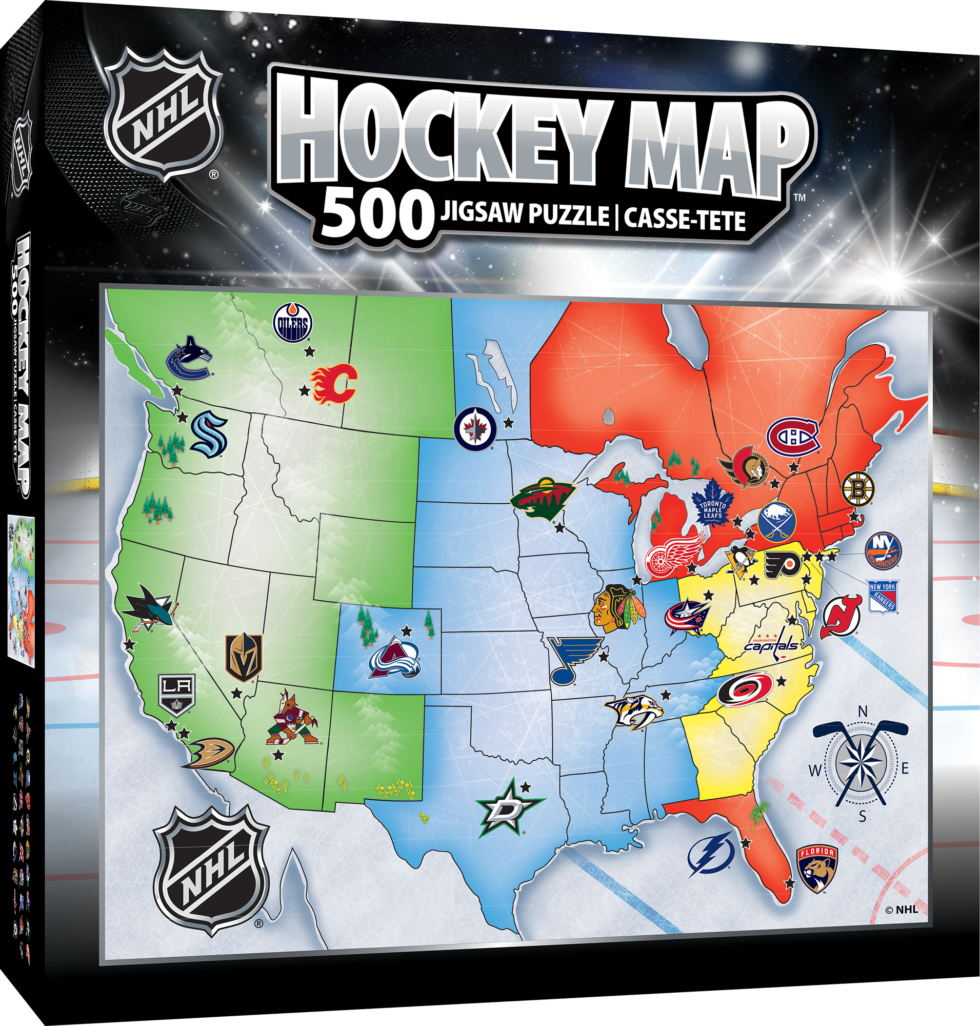 NHL League Hockey Map