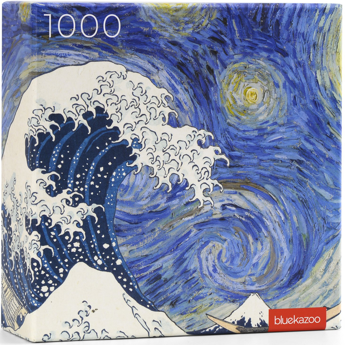 Starry Wave - A 1,000-piece Jigsaw Puzzle Featuring 'Starry Night' and 'The Wave'
