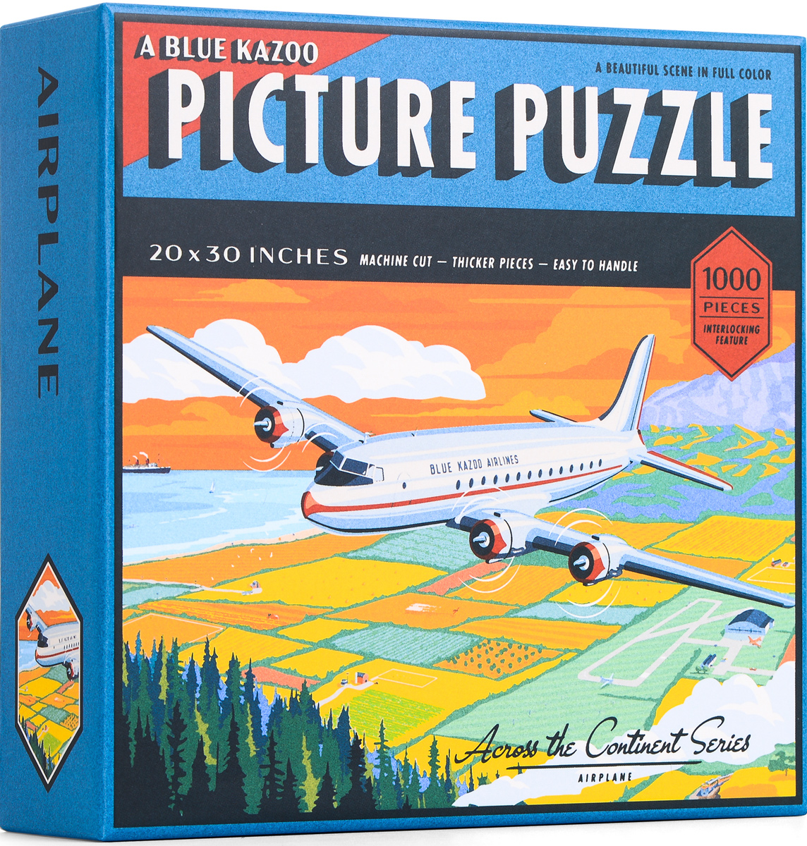 Across the Continent - A Vintage Travel Series Airplane Jigsaw Puzzle