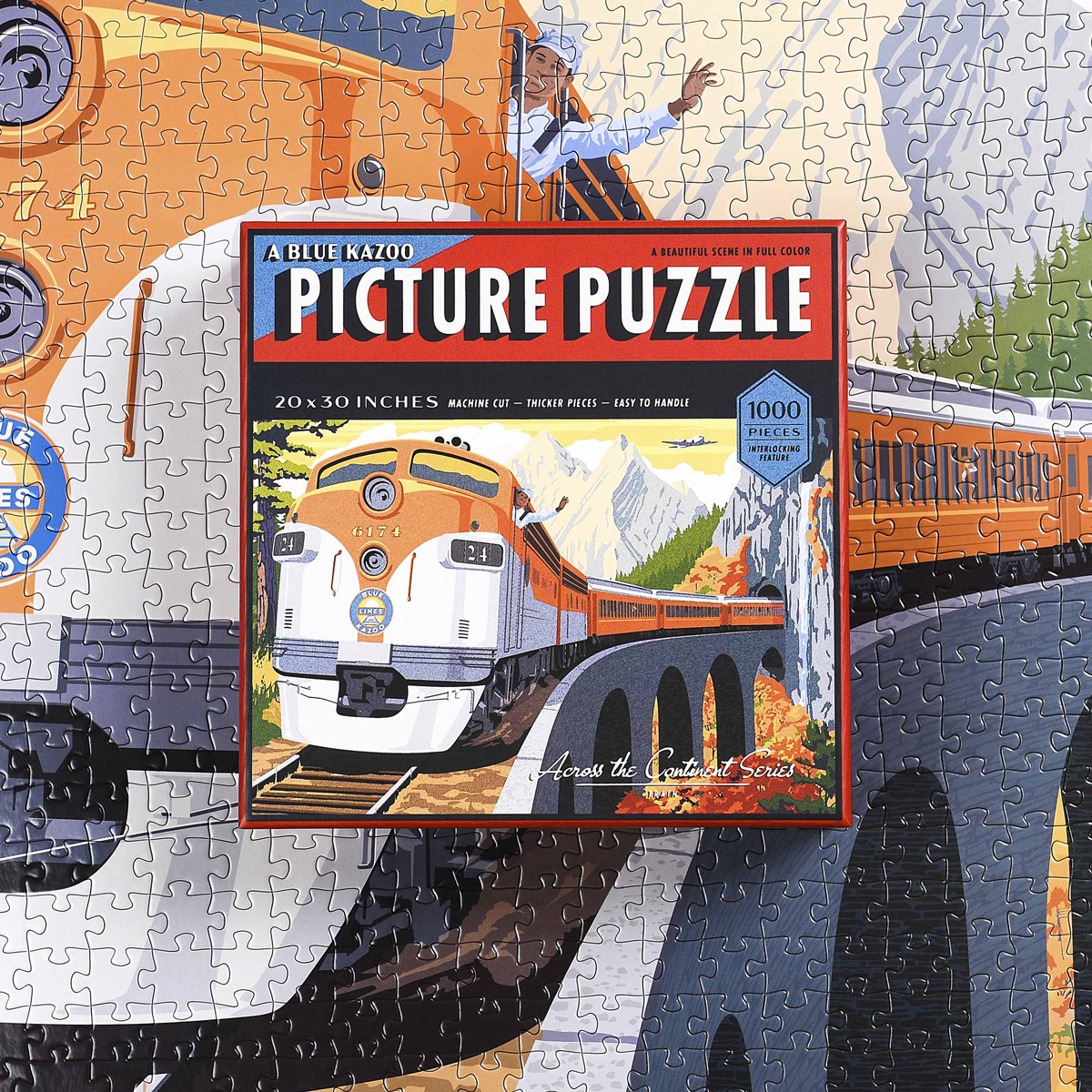 Across the Continent - A Vintage Travel Series Train Jigsaw Puzzle