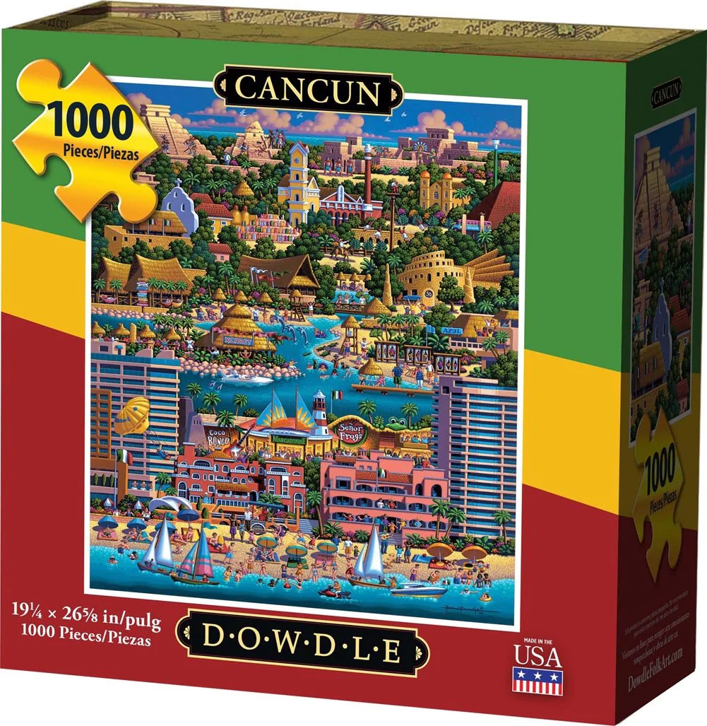 Cancun - Scratch and Dent, 1000 Pieces, Dowdle Folk Art | Puzzle Warehouse