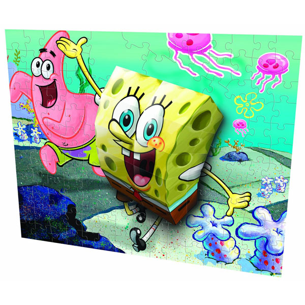 Real 3D Breakthrough - SpongeBob and Patrick, 100+ Pieces, MEGA Puzzles ...