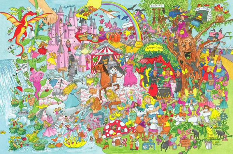 Fantasy Land Floor Puzzle (24pc) - Scratch and Dent