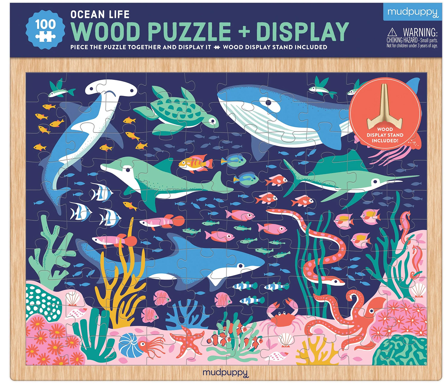 Ocean Life Wooden Puzzle & Display