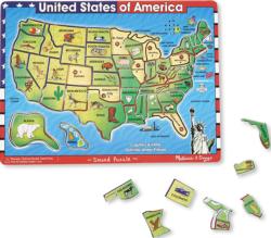 USA Map Sound Puzzle Maps & Geography Jigsaw Puzzle