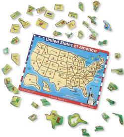 USA Map Sound Puzzle Maps & Geography Jigsaw Puzzle
