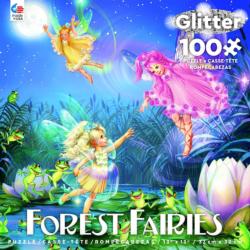 Fairies with Frogs (Forest Fairies) - Scratch and Dent Fairy Jigsaw Puzzle